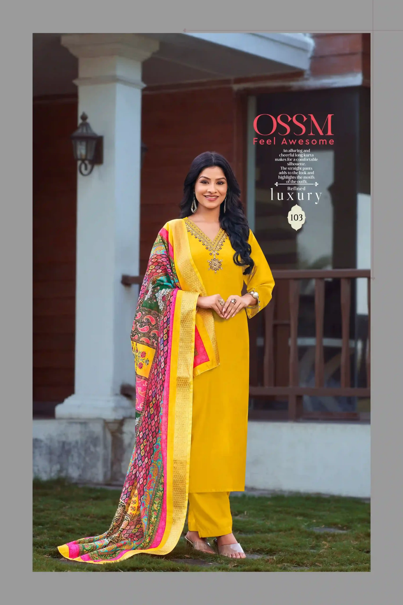 Ossm Noorie Vol 03 Pure Viscos Roman Silk Wholesale Readymade Salwar Suit Catalog — Wholesale Readymade Suit, MPA wholesale from Surat - Gallery Image 3